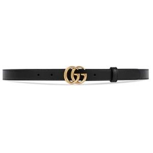Authentic Gucci GG Black Belt 85cm with Bag and Box